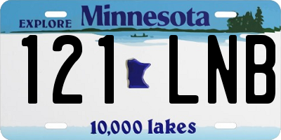 MN license plate 121LNB