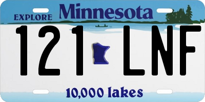 MN license plate 121LNF