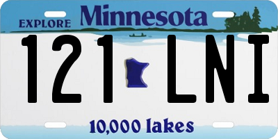 MN license plate 121LNI