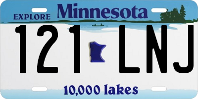 MN license plate 121LNJ