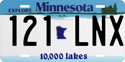 MN license plate 121LNX