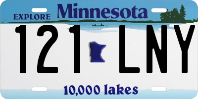 MN license plate 121LNY
