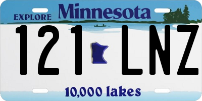 MN license plate 121LNZ