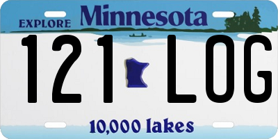 MN license plate 121LOG