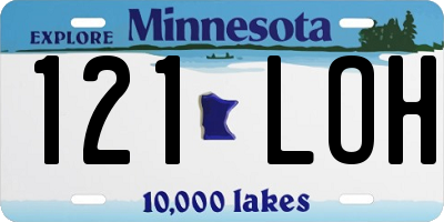 MN license plate 121LOH