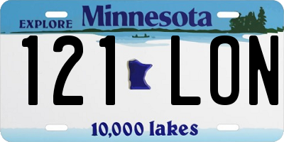 MN license plate 121LON