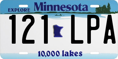 MN license plate 121LPA