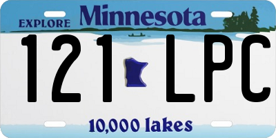 MN license plate 121LPC
