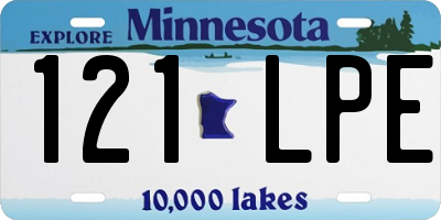 MN license plate 121LPE