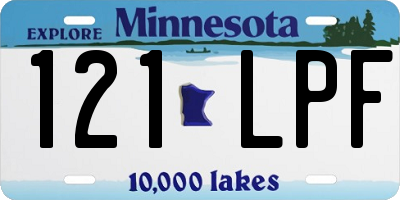 MN license plate 121LPF