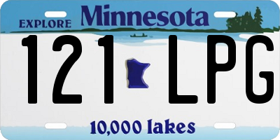 MN license plate 121LPG