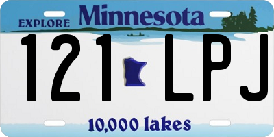 MN license plate 121LPJ