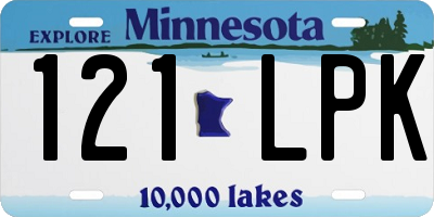 MN license plate 121LPK
