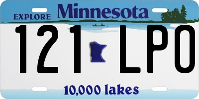 MN license plate 121LPO