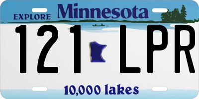 MN license plate 121LPR