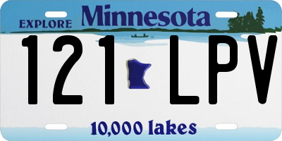 MN license plate 121LPV