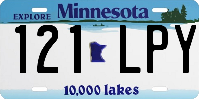 MN license plate 121LPY