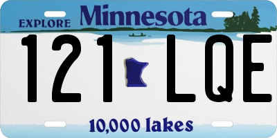 MN license plate 121LQE