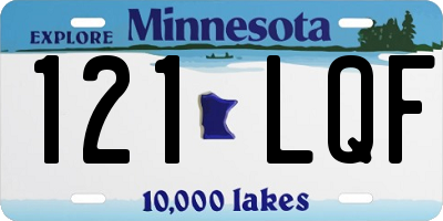 MN license plate 121LQF