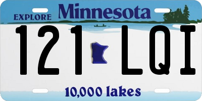 MN license plate 121LQI