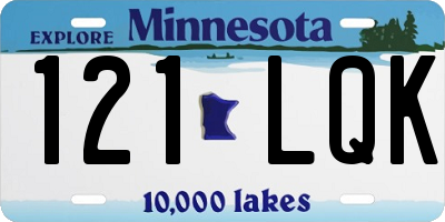MN license plate 121LQK