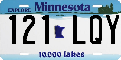 MN license plate 121LQY