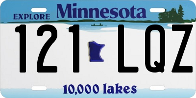 MN license plate 121LQZ
