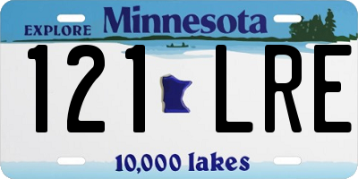 MN license plate 121LRE