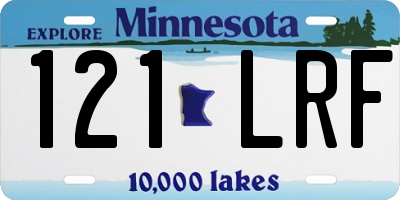 MN license plate 121LRF