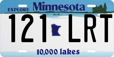 MN license plate 121LRT