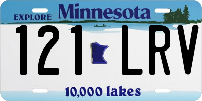 MN license plate 121LRV