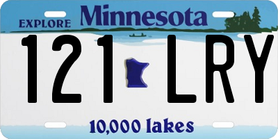 MN license plate 121LRY