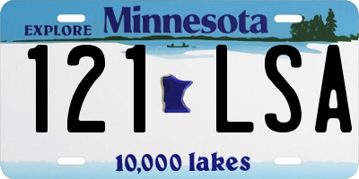 MN license plate 121LSA