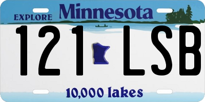MN license plate 121LSB