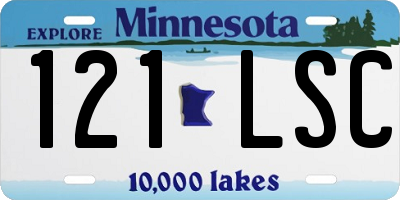 MN license plate 121LSC