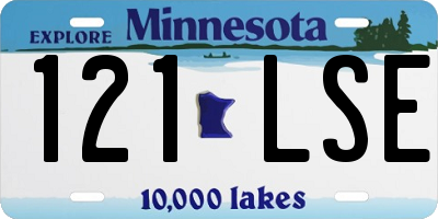 MN license plate 121LSE