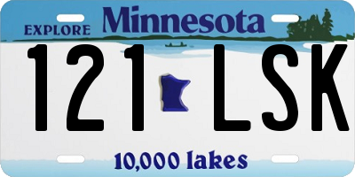 MN license plate 121LSK