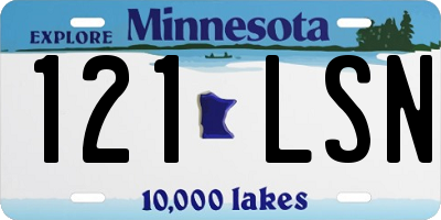 MN license plate 121LSN