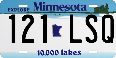 MN license plate 121LSQ