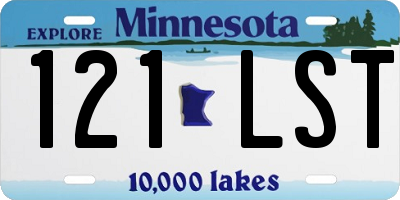 MN license plate 121LST