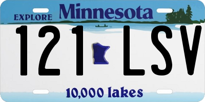 MN license plate 121LSV
