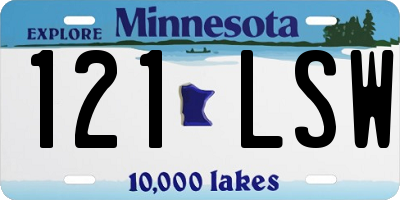 MN license plate 121LSW