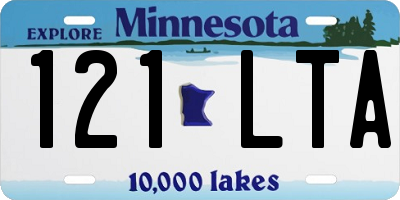 MN license plate 121LTA