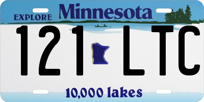 MN license plate 121LTC