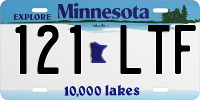 MN license plate 121LTF
