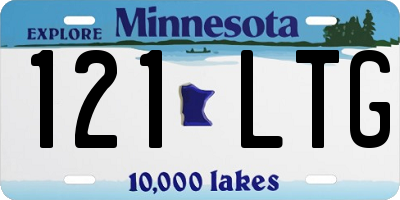 MN license plate 121LTG