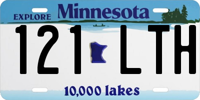 MN license plate 121LTH