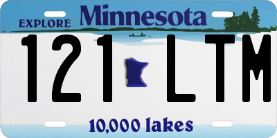 MN license plate 121LTM