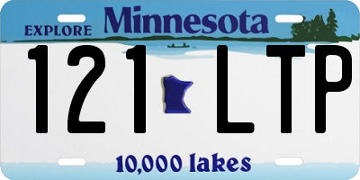 MN license plate 121LTP