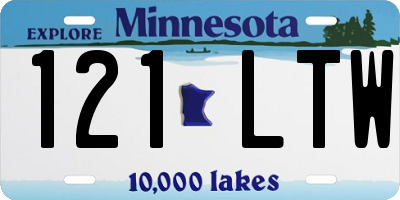 MN license plate 121LTW